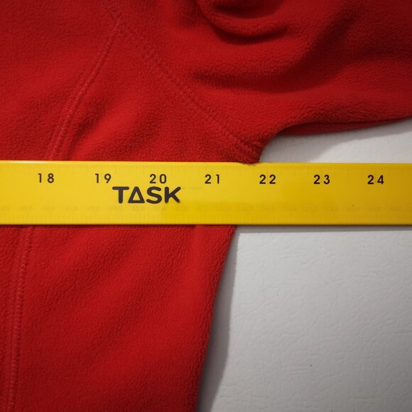 Eddie Bauer Ladies Size Large Red 1/4 Zipper Fleece Pullover - Picture 9 of 11